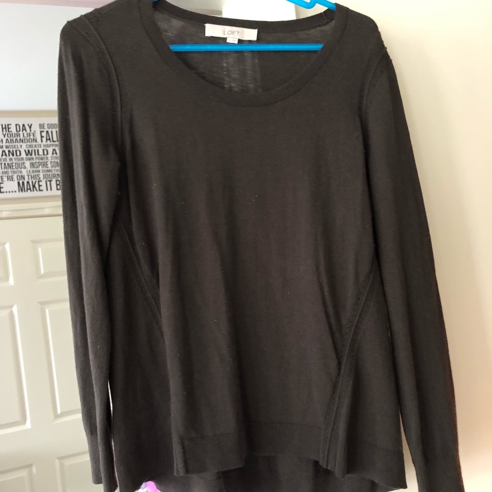 Brown pre owned sweater with side details